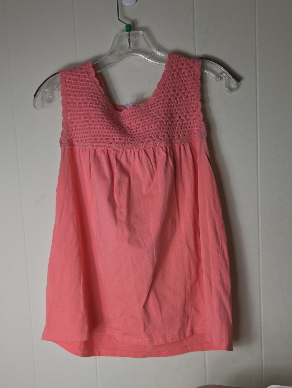 Women’s Crochet Yoke Tank Top - Pink